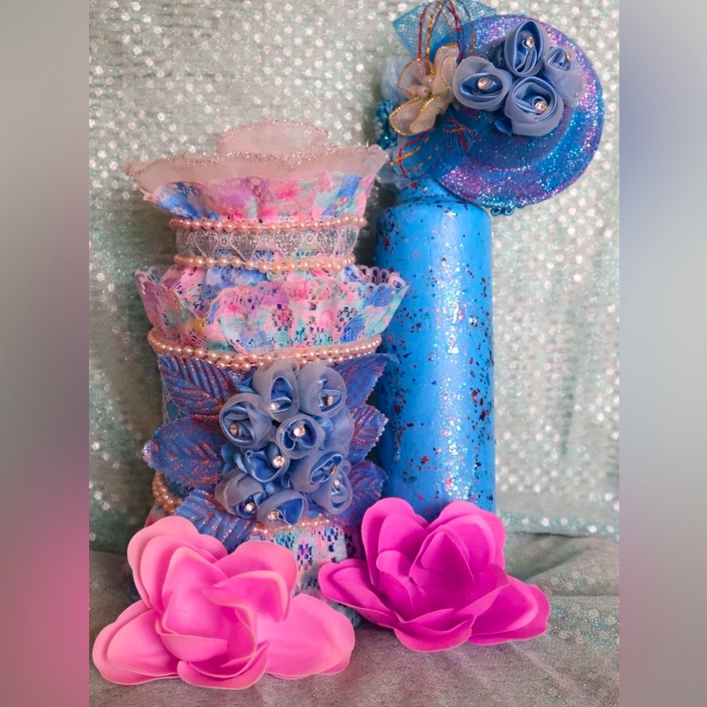 Hand Crafted Divine Love Hat Gypsy Bottle&Jar Set Vintage Vibes - Picture 2 of 7